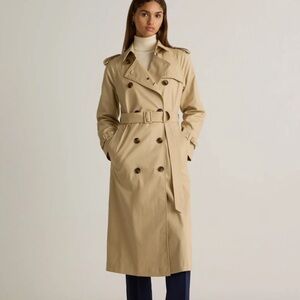 Stretch Cotton Trench Coat